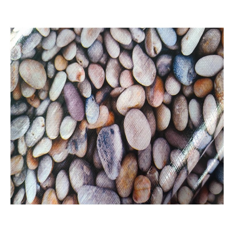 Customized Printing Pattern Cobblestone Waterproof Garden Pond Liner Tarp, Tough Hunting PE Tarpaulin Cover